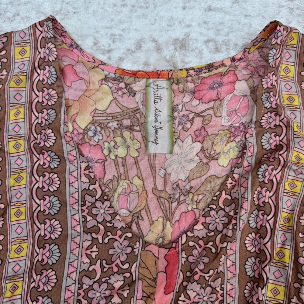 Aratta Silent Journey Floral Maxi Dress Size XS NWOT Boho Gypsy Hippie Whimsy - Picture 14 of 14